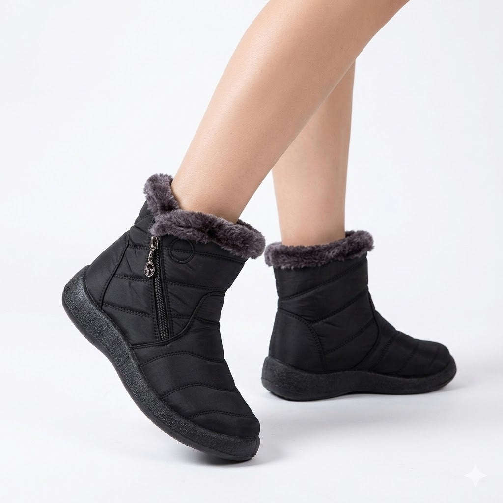 Freya Sanderson | Cozy Snow Boots For Women with Faux-Fur Trim