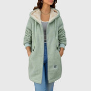 Cressida Oakley | Sherpa Fleece Hooded Longline Jacket