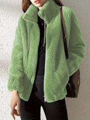 Nadia Fairfax | Faux Shearling Zip-Up Jacket