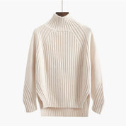 Daisy Hall | Ribbed Mock-Neck Knit Jumper