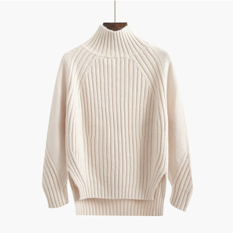 Daisy Hall | Ribbed Mock-Neck Knit Jumper