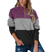 Florence Baker | Colour Block Quarter-Zip Sweatshirt