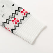 Winter Fawn | Pull de Noël à motif jacquard cerf noir pour femmes