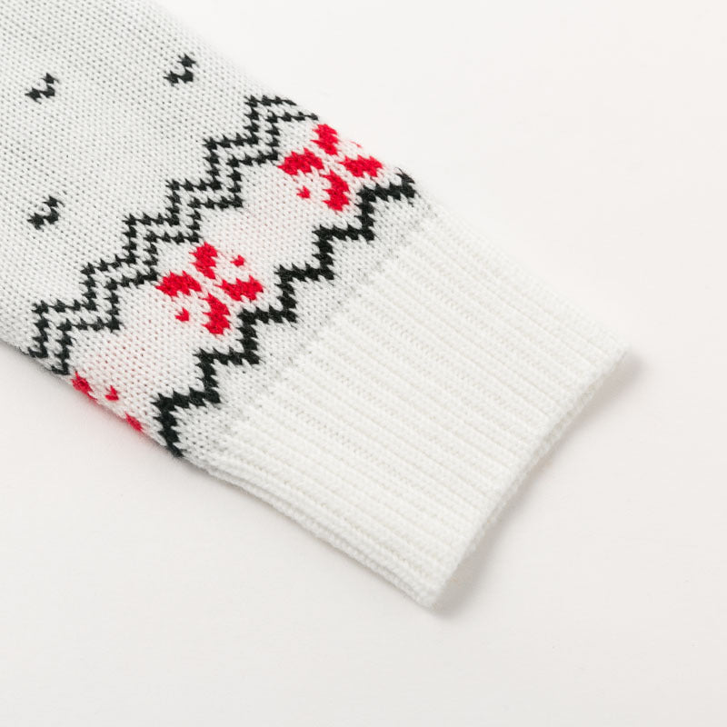 Winter Fawn | Pull de Noël à motif jacquard cerf noir pour femmes