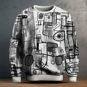 Michael Ellsworth | Abstract Graffiti Print Sweatshirt