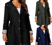 Arabella Scott | Imperméable coupe-vent à capuche avec taille à cordon de serrage