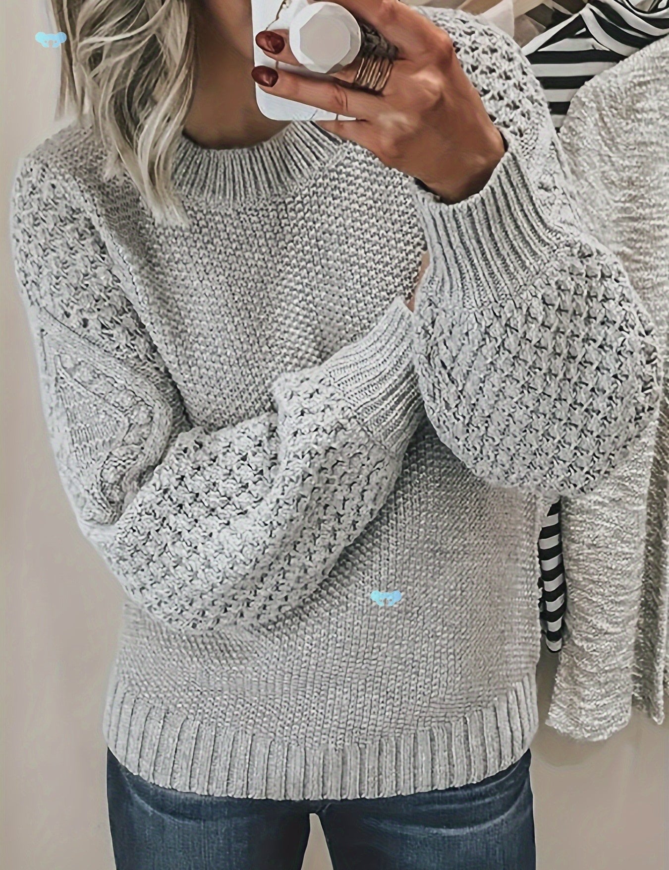 Cecily Wright | Chunky Knit Balloon Sleeve Sweater