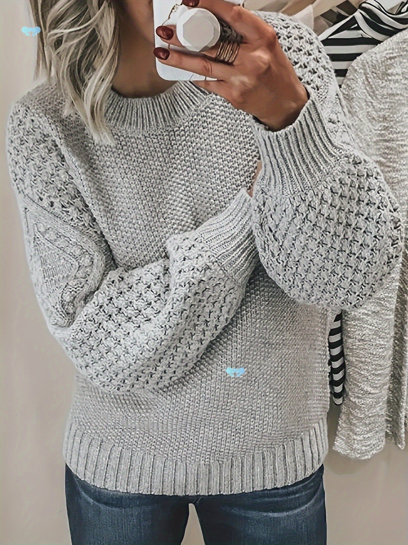 Cecily Wright | Pull en maille épaisse à manches ballon