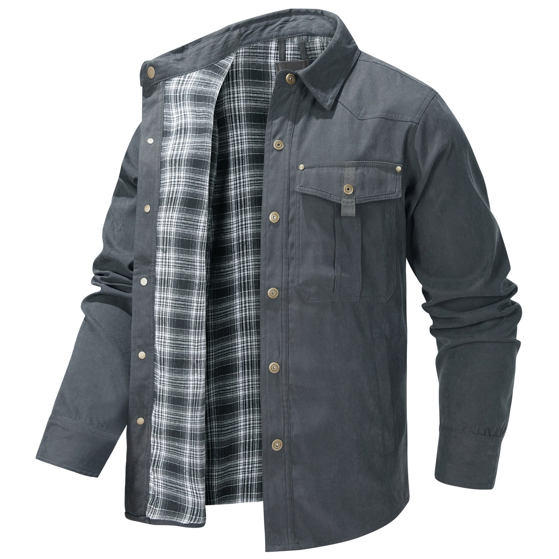 Jack Smith | Plaid-Lined Flannel Shirt Jacket
