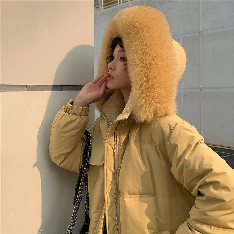 Phoebe Sinclair | Veste doudoune longue à col en fourrure