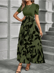 Cordelia Ashby | Robe midi à col rond et imprimé floral