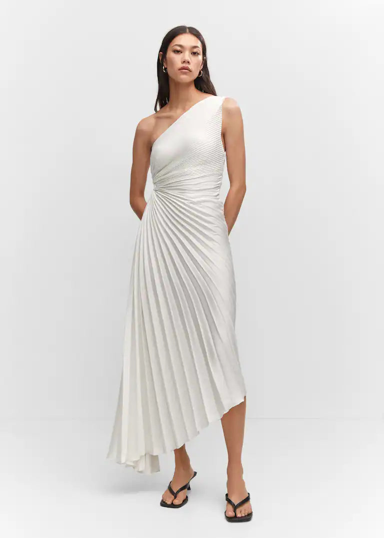 Seraphina Laurent | Pleated One-Shoulder Maxi Dress