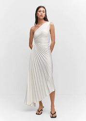 Seraphina Laurent | Pleated One-Shoulder Maxi Dress