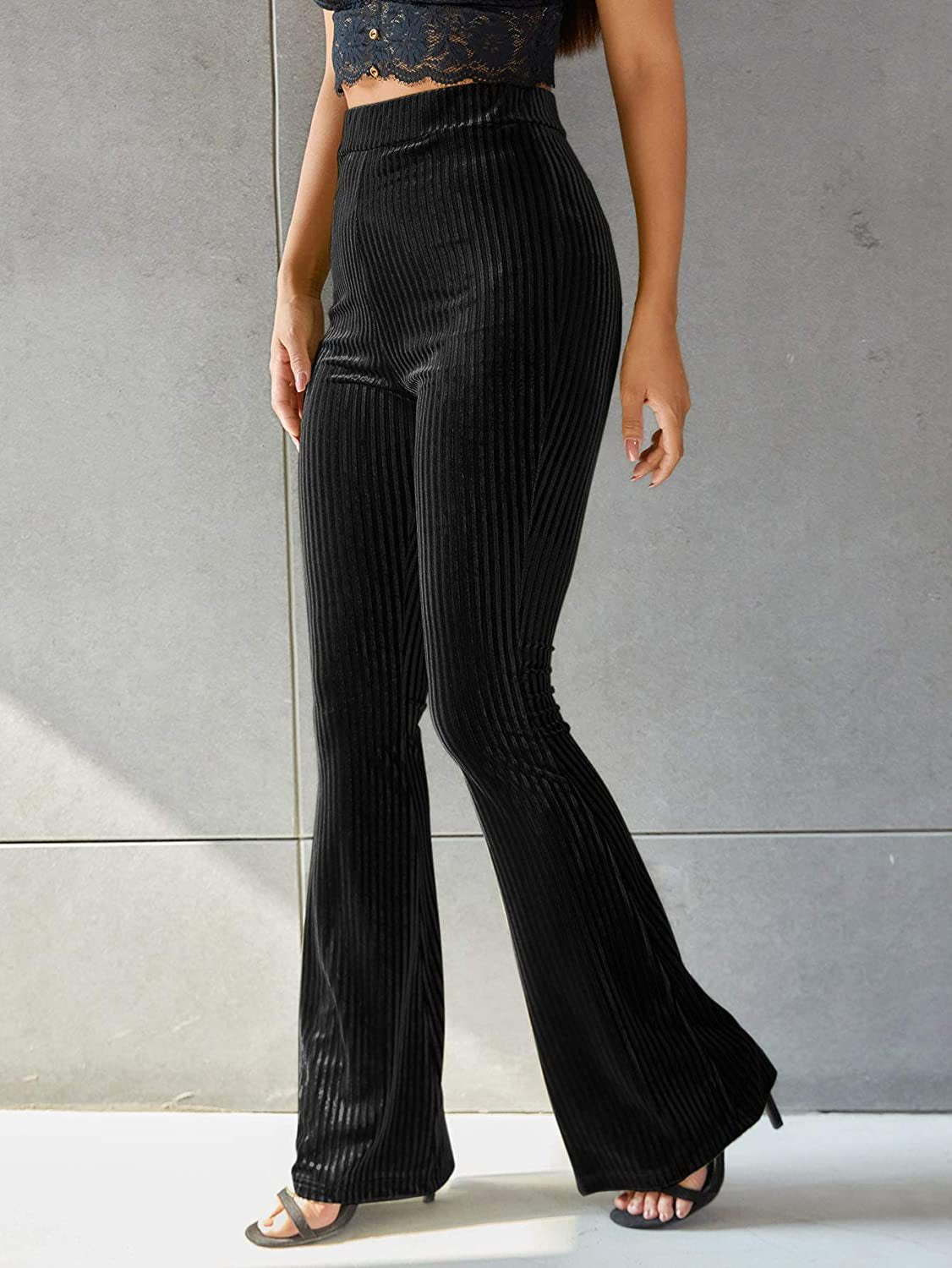 Isla Thompson | Ribbed Velvet Flare Trousers
