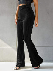 Isla Thompson | Ribbed Velvet Flare Trousers