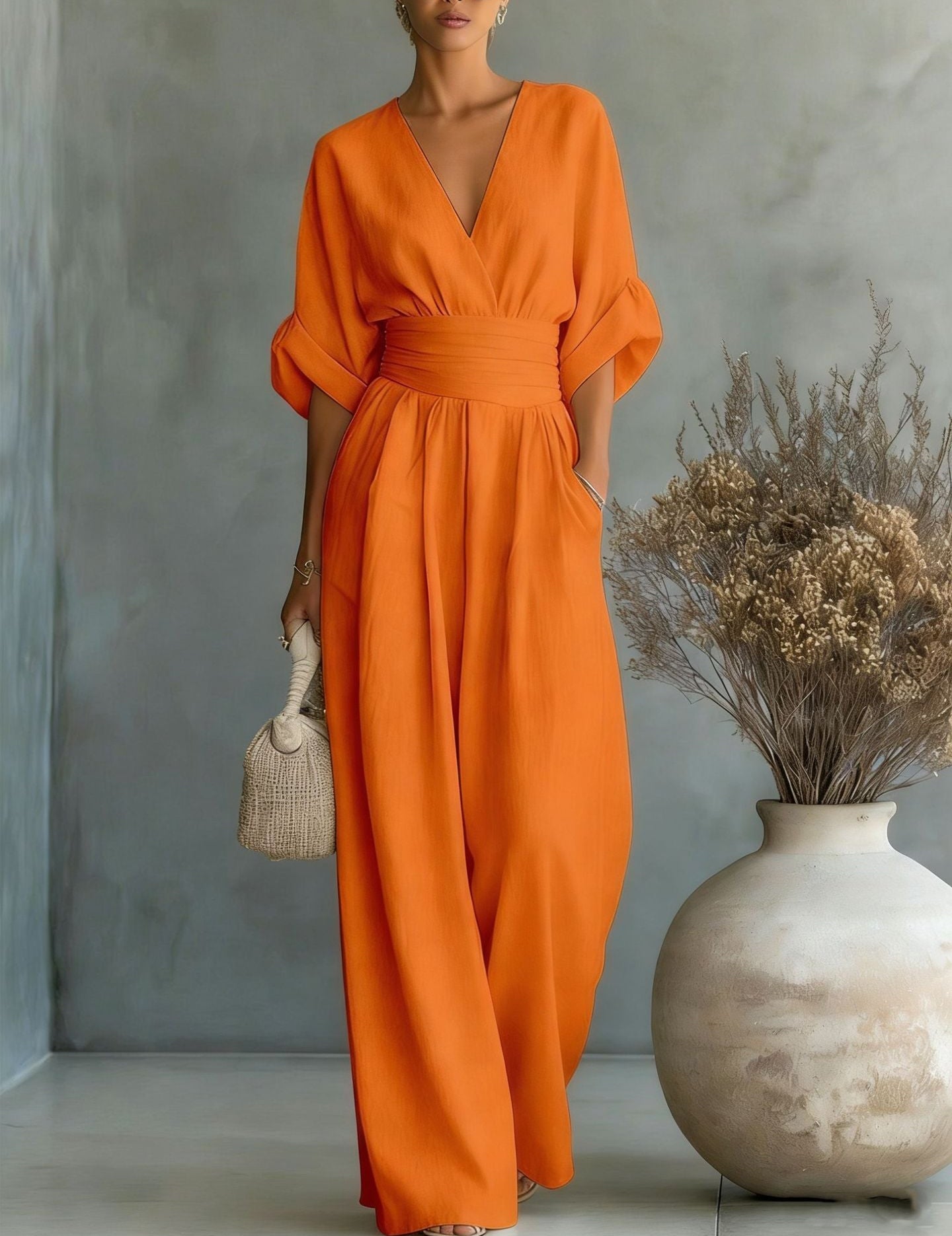 Sophia Merriweather | Wide-Leg Linen Jumpsuit