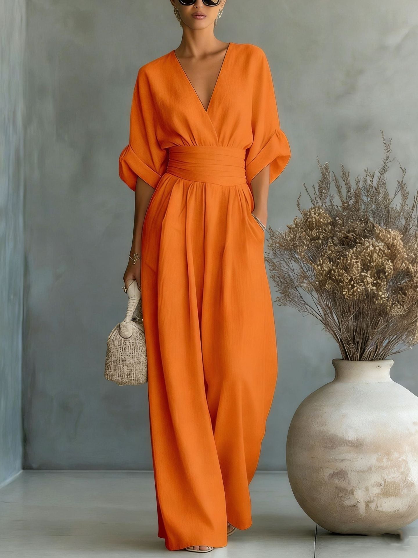 Sophia Merriweather | Wide-Leg Linen Jumpsuit