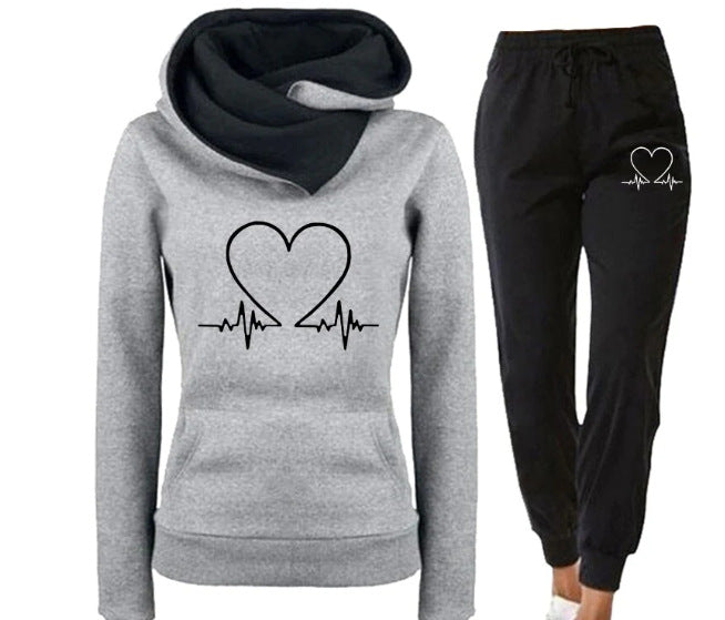 Grace Sullivan | Love Heart Print Tracksuit Set