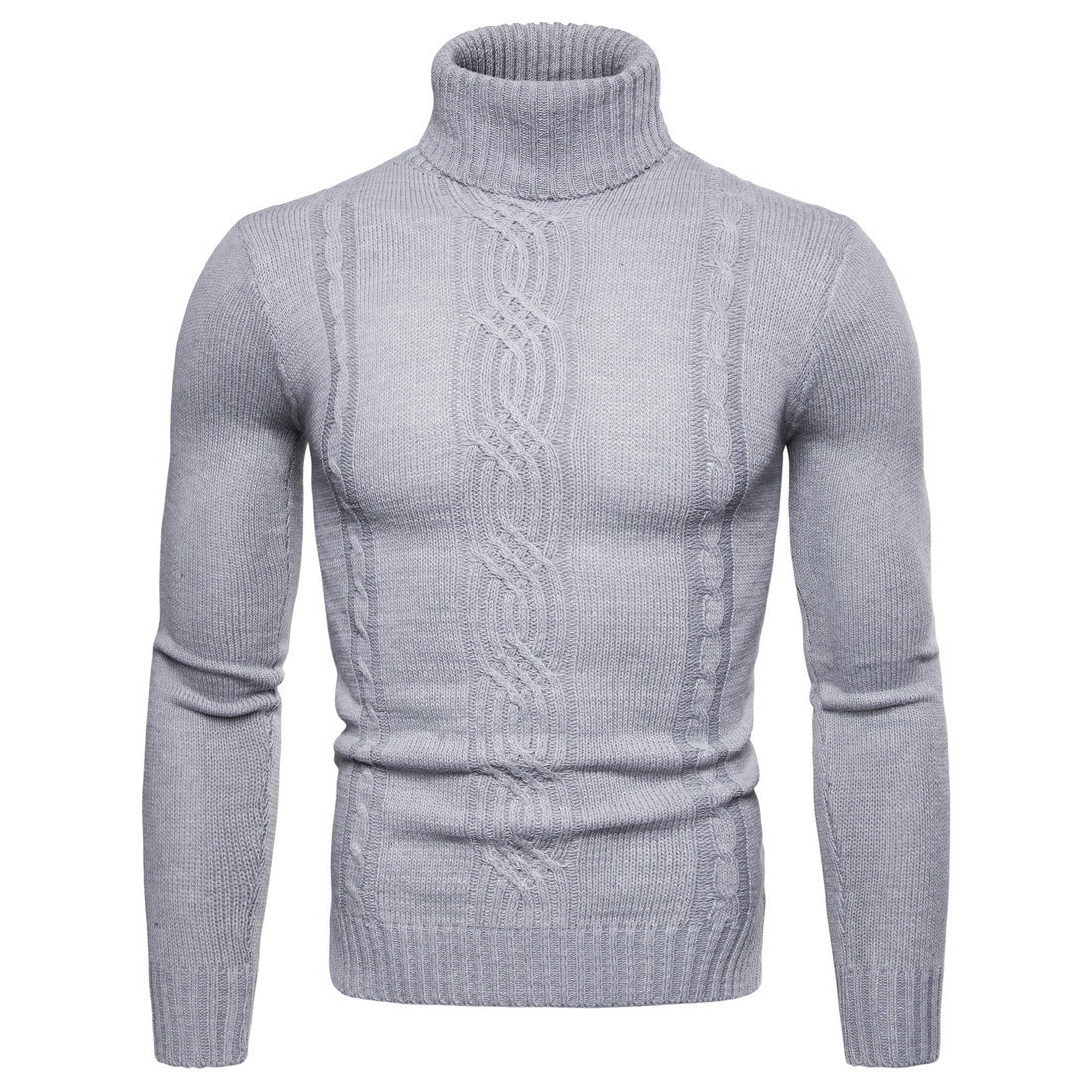 Malcolm Everly | Cable Knit Turtleneck Sweater