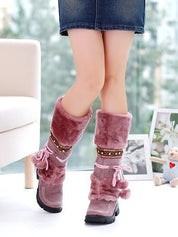 Olivia Taylor | Fur-Trim Snow Boots