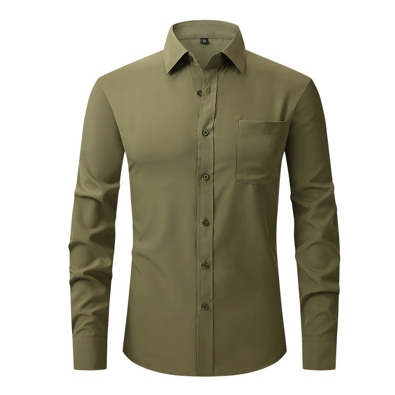 Sebastian Laurent | Chemise habillée classique pour homme | Essentiel Blanc ajusté