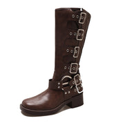 Georgina Baker | Bottes montant jusqu’au genou avec détail de boucle