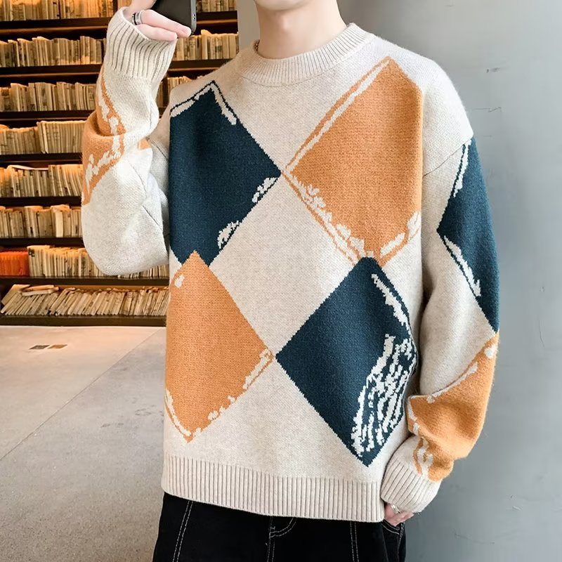Lachlan Prentice | Argyle Print Sweater For Men