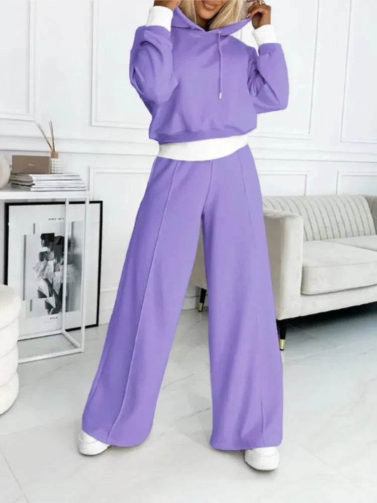 Grace Williams | Two-Piece Purple Jogger Lounge Set For Women