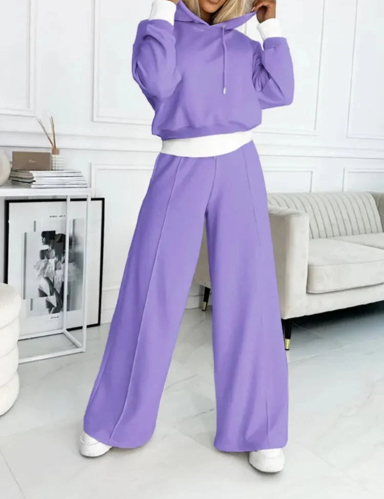 Grace Williams | Ensemble d’intérieur violet pour femmes, composé de deux pièces, avec pantalon de jogging