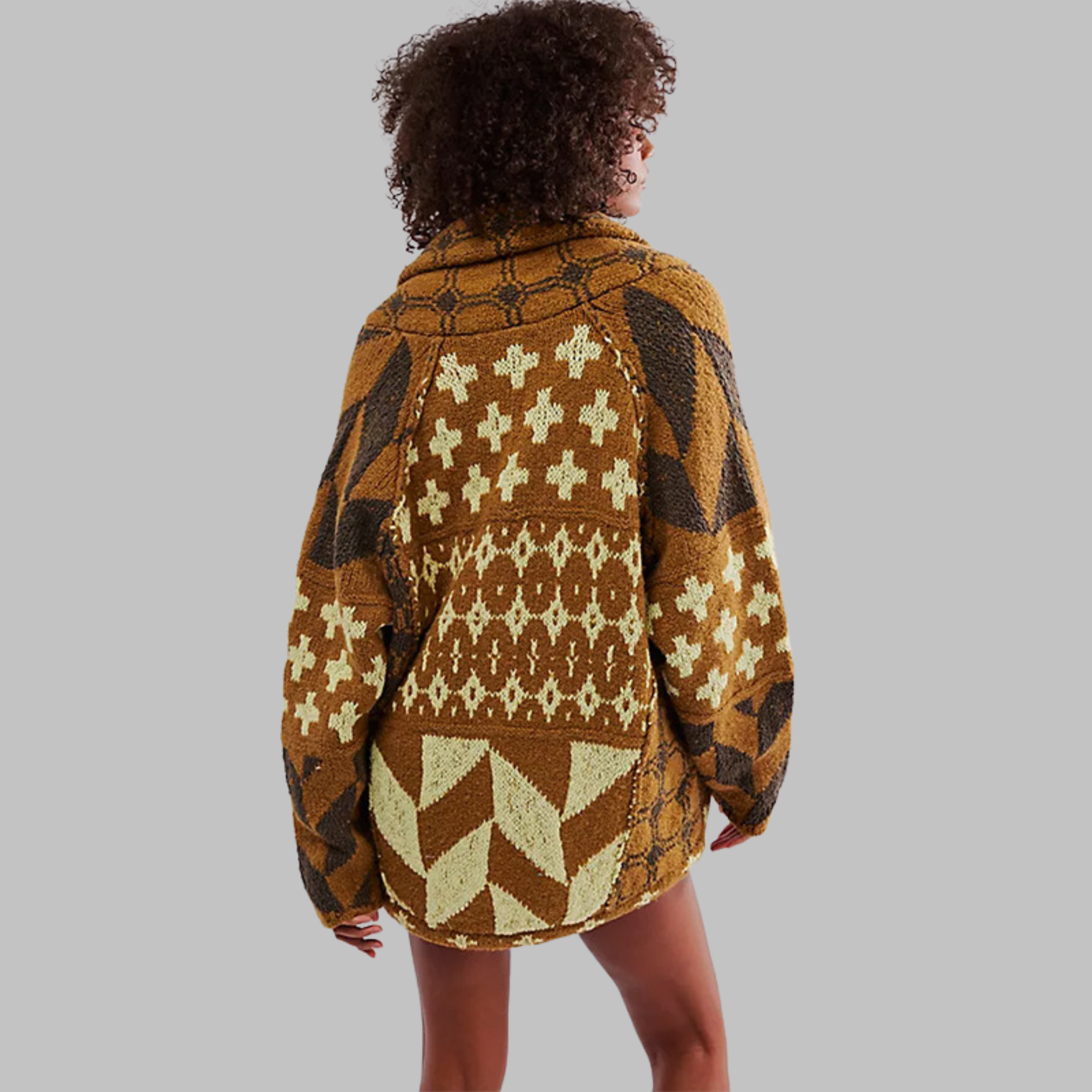 Imogen Sharland | Patchwork Knit Cardigan With Hood