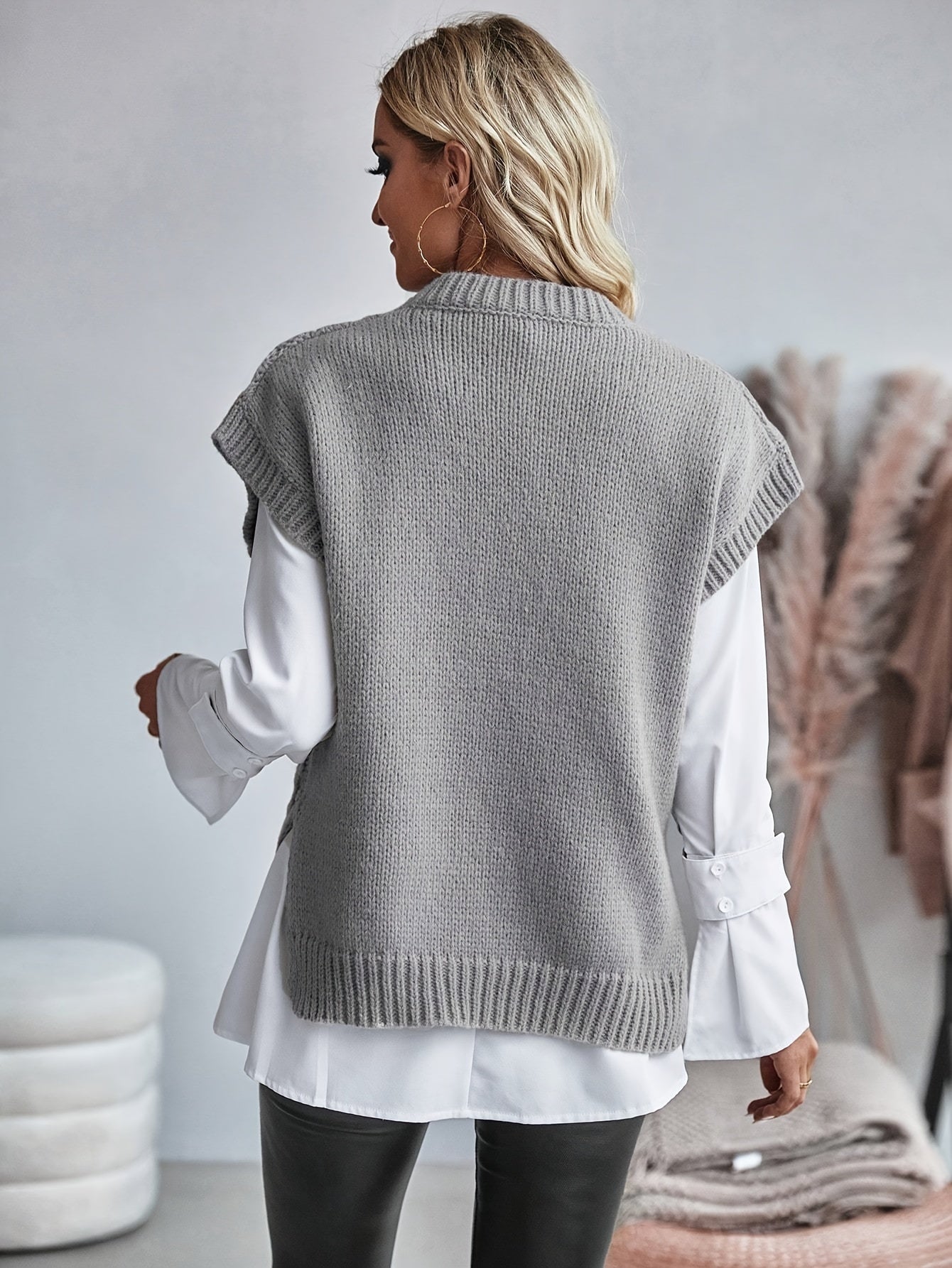 Tabitha Wood | Cozy Cable-Knit Sweater Vest
