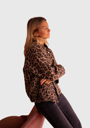 Ottilie Prescott | Leopard Print Jacket With Ribbed Cuffs