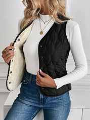 Cecily Davies | Quilted Faux Fur Lined Puffer Vest