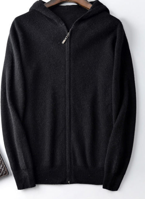 Henry Bennett | Zip-Up Hooded Cardigan Sweater