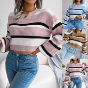 Fiona Brown | Striped Colourblock Knit Sweater