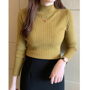 Daisy Williams | Ribbed Mock Neck Knit Sweater