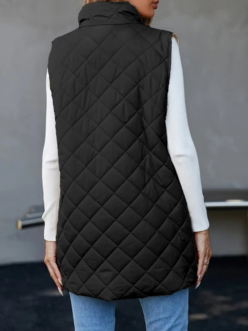 Clara Sinclair | Quilted Longline Zip Gilet