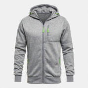 Edward Pritchard | Cotton Hoodie With Neon Zip Detail