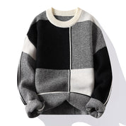 Frederick Ainsley | Ribbed Colourblock Crew Neck Sweater For Men