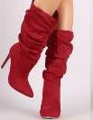 Isla Turner | Bottes plissées en daim à bout pointu et talon