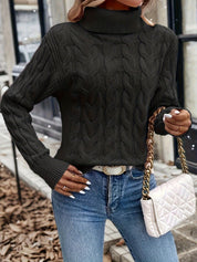 Fenella Sutherland | Cozy Cable-Knit Turtleneck Sweater