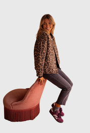 Ottilie Prescott | Leopard Print Jacket With Ribbed Cuffs