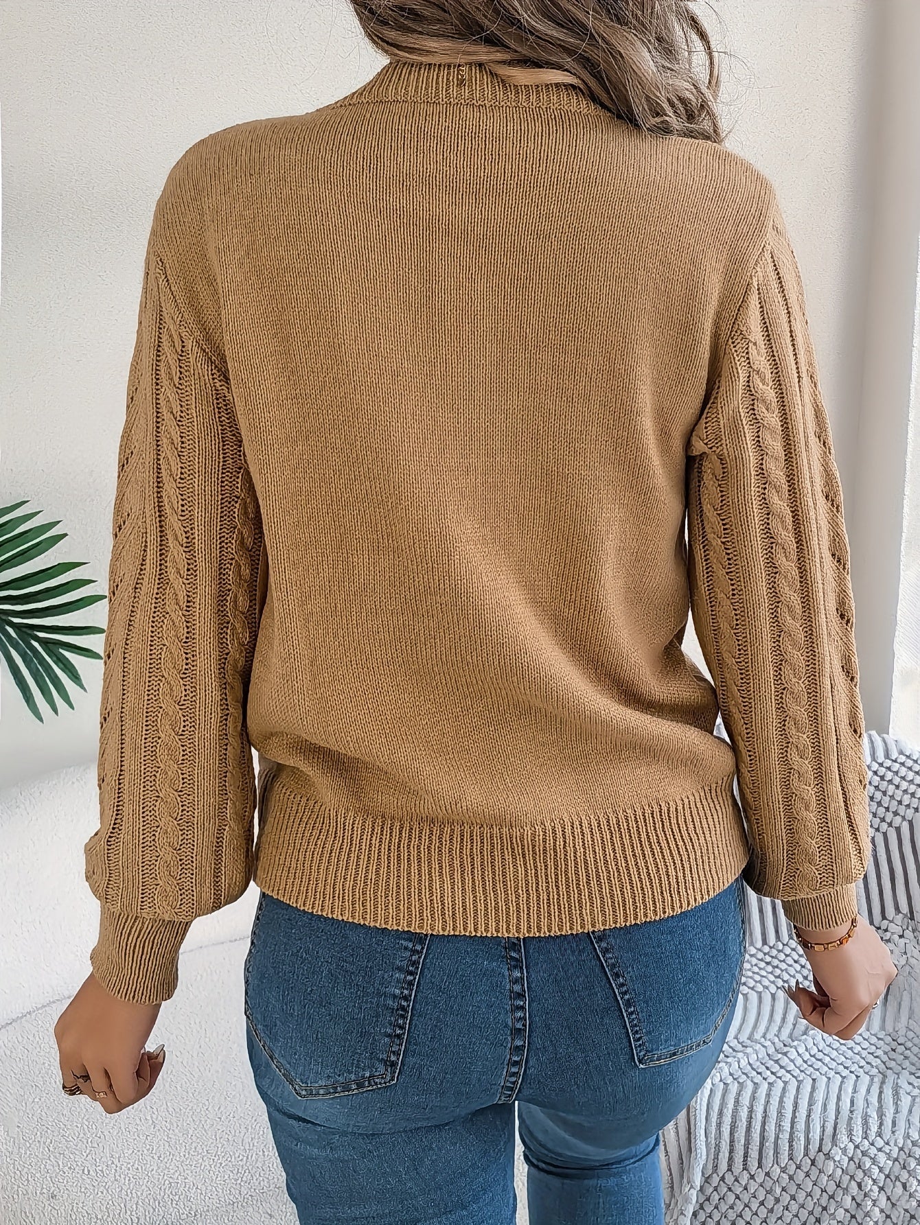 Eleanor Davies | Cable-Knit Textured Sweater
