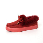 Georgia Sinclair | Fluffy Fur-Trim Moccasin Slippers