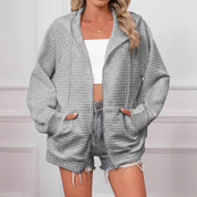 Florence Turner | Textured Zip-Up Hoodie Jacket