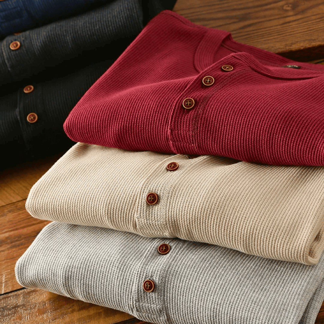 Henry Fletcher | Soft Henley Neck Shirt