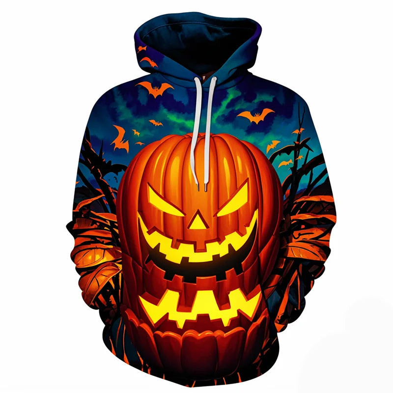 Midnight Ember | Pumpkin Halloween Hoodie For Men