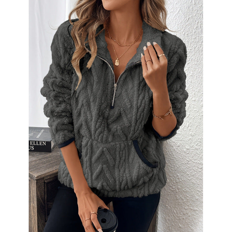 Rosie Thompson | Quarter-Zip Plush Fleece Pullover