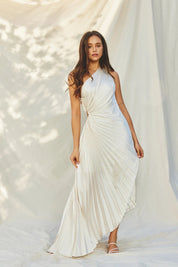 Seraphina Laurent | Pleated One-Shoulder Maxi Dress