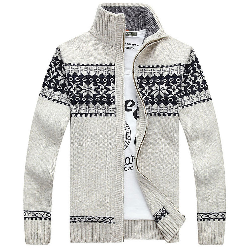 Edward Cooper | Snowflake Knitted Zip Cardigan